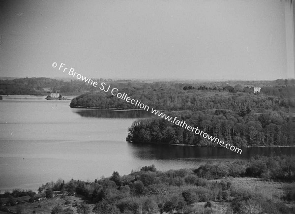 LOUGH KEY FROM ROCK OF DOON LOOKING TOWARDS ROCKINGHAM SOUTH EAST  13.5CM